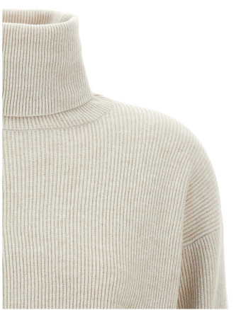 Ribbed turtleneck sweater #