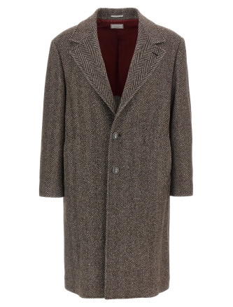 Single-breasted cashmere coat