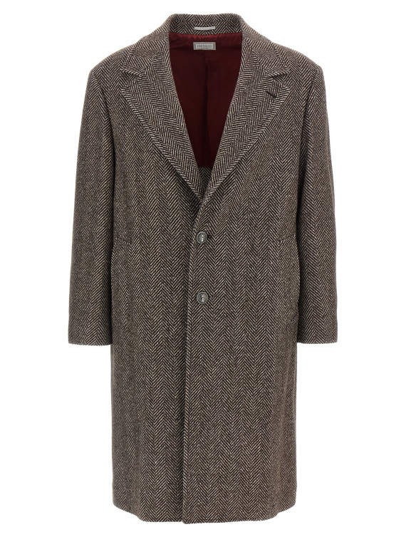 Single-breasted cashmere coat #1