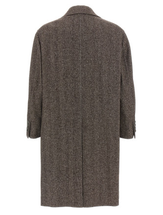 Single-breasted cashmere coat #