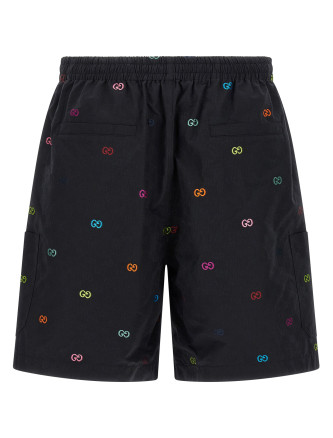 Multicolor fil coupé bermuda shorts #