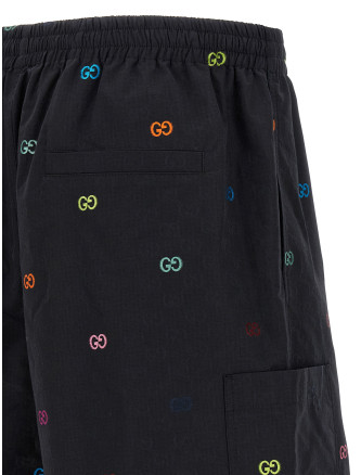Multicolor fil coupé bermuda shorts #
