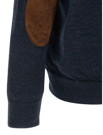 Suede patch cardigan #