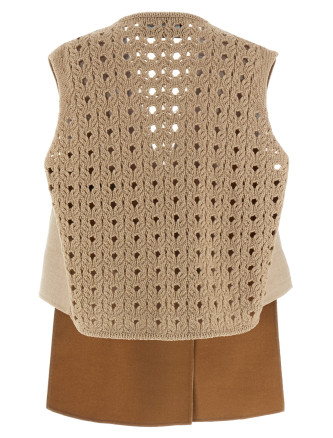 Tricot wool vest #