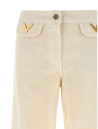 Valentino Garavani 'V' detail jeans #