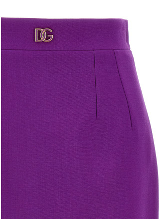 Metallic logo skirt #