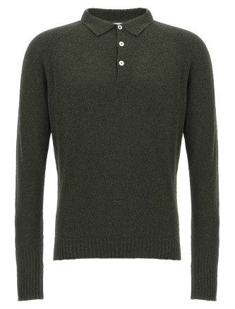 Bouclé cotton polo shirt