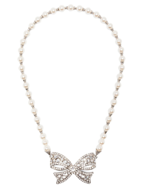 Pearl bow necklace #1