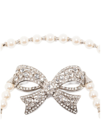 Pearl bow necklace #