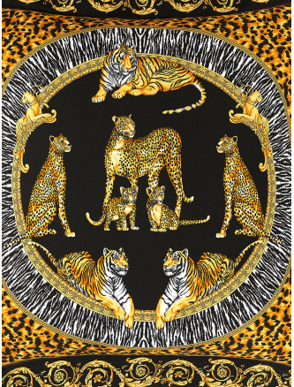 'Wild Cats' double face cushion #