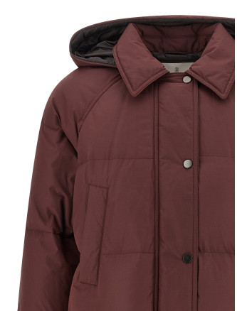 'Shiny Zipper Pull' down jacket #