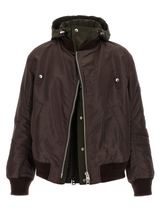 Hooded bomber jacket