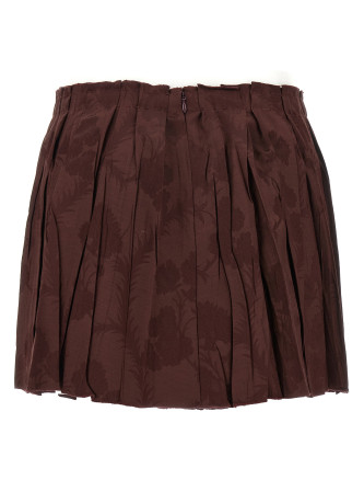 Jacquard floral patterned skirt #