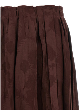 Jacquard floral patterned skirt #
