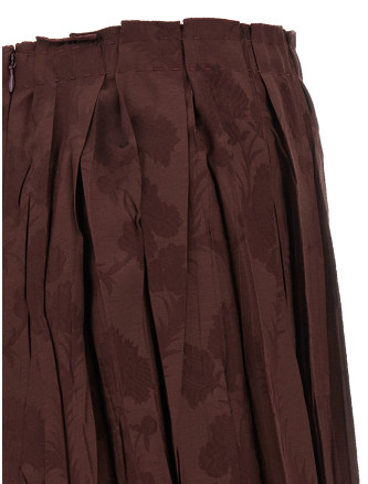 Jacquard floral patterned skirt #