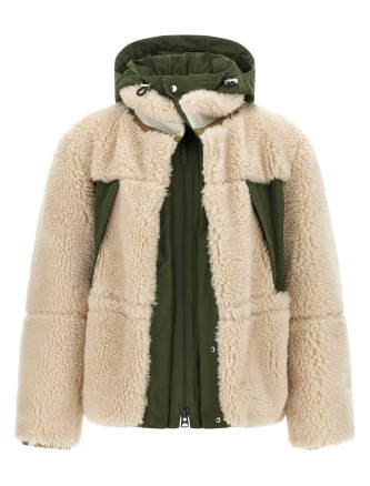 Faux shearling parka