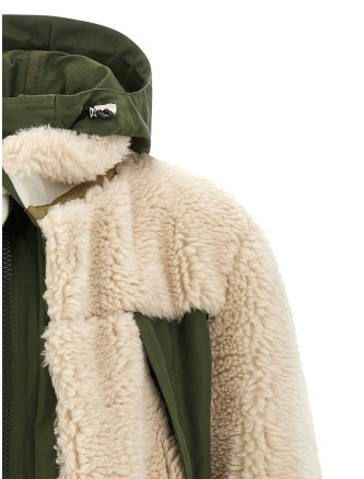 Faux shearling parka #
