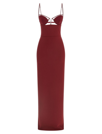 'V-Wire Bra Maxi' dress