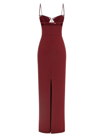 'V-Wire Bra Maxi' dress #
