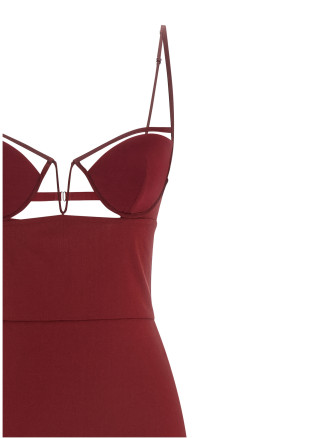 'V-Wire Bra Maxi' dress #