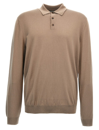 Virgin wool polo shirt