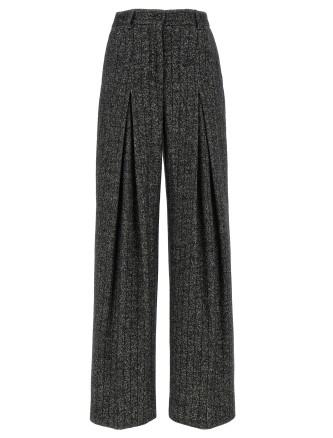 Striped wool pants