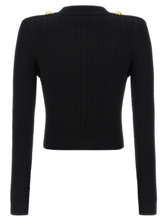 Twisted knit cardigan #