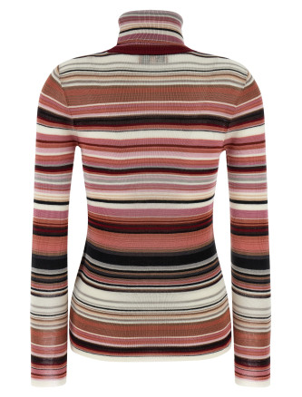 Striped turtleneck sweater #