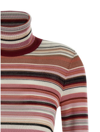 Striped turtleneck sweater #