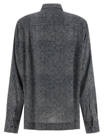 Rhinestone plastron shirt #