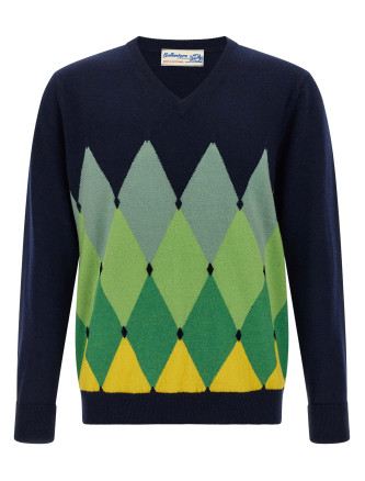 Argyle pattern sweater