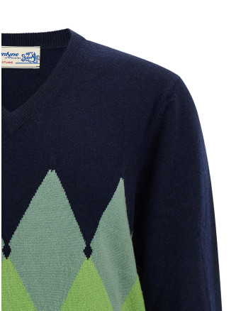 Argyle pattern sweater #