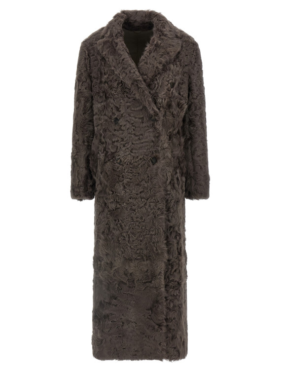 Wavy shearling coat #1