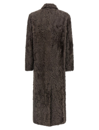 Wavy shearling coat #