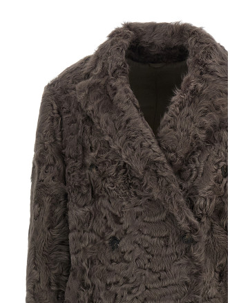 Wavy shearling coat #