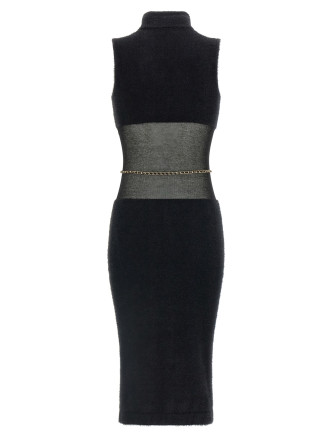 Gauze insert dress #