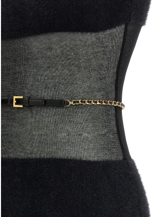 Gauze insert dress #