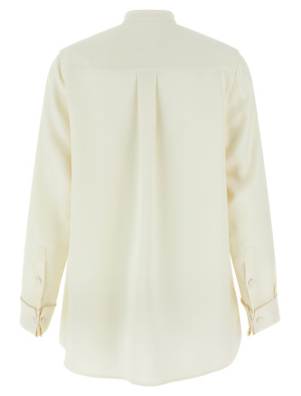 Pleated plastron shirt #