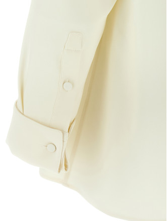 Pleated plastron shirt #