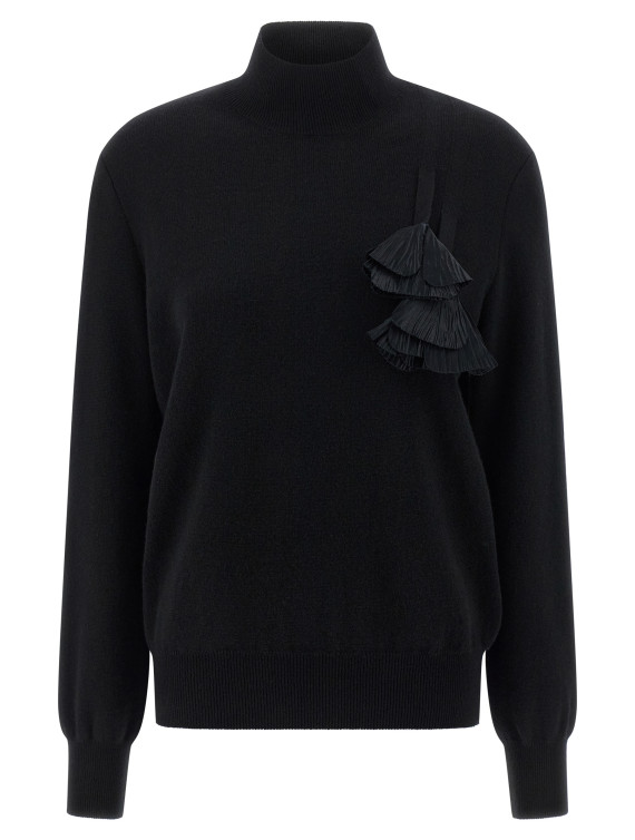 Floral insert sweater #1