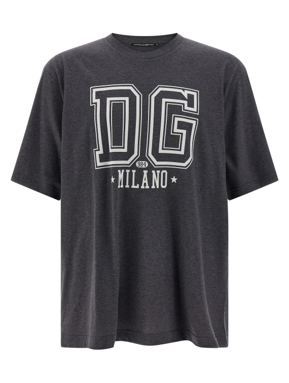 Flocked print T-shirt #1