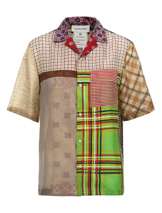 'Regenerated Silk Scarves Bowling' shirt