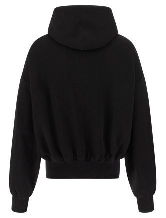 Flocked print hoodie #