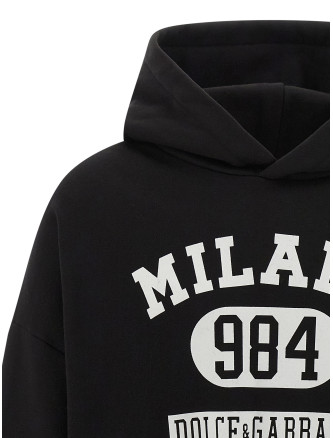 Flocked print hoodie #