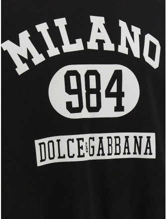 Flocked print hoodie #