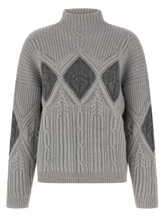 Lozenge intarsia sweater