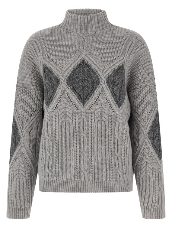 Lozenge intarsia sweater #1