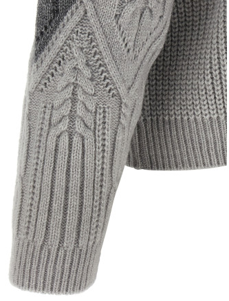 Lozenge intarsia sweater #