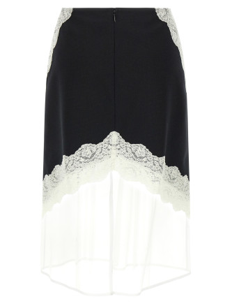 Organza lace wool skirt #