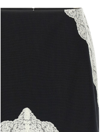 Organza lace wool skirt #